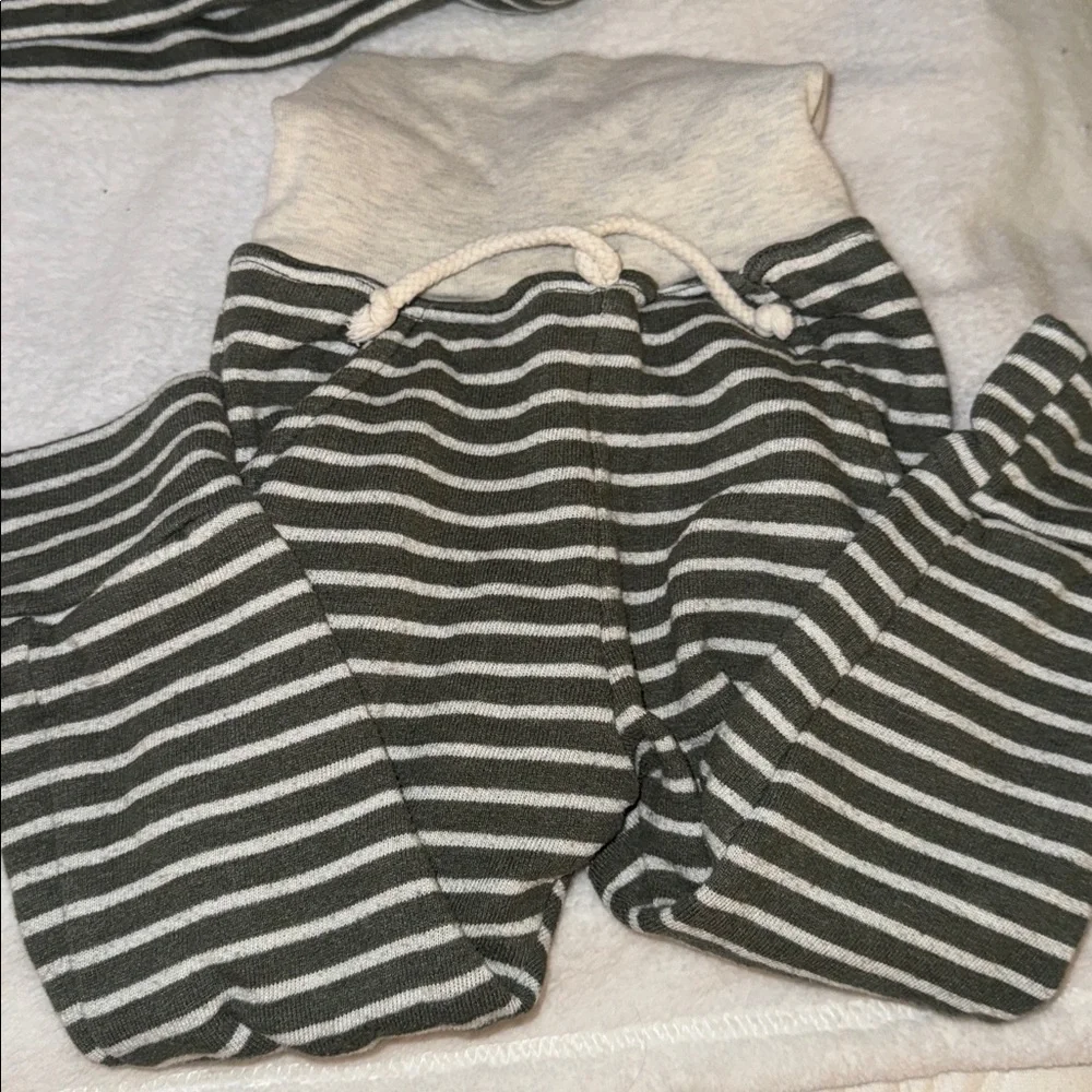 Baby Boy Striped Hoodie and Pants Set
